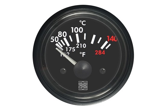 Termometro 50-150°C taratura VDO 24V illuminazione rossa
