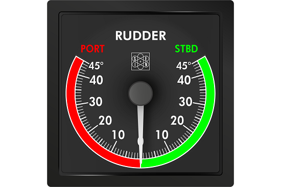 IAB1xxxx Square rudder angle gauge
