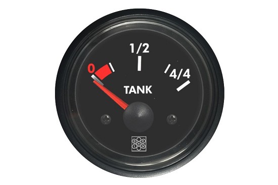 Fuel level instruments 0-44 Tank input 300-10Ω 12V white backlighting