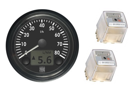Kit strumento + sensore monitoraggio consumo carburante 80 lh